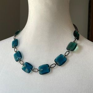 Costume Jewelry Square Beaded Necklace